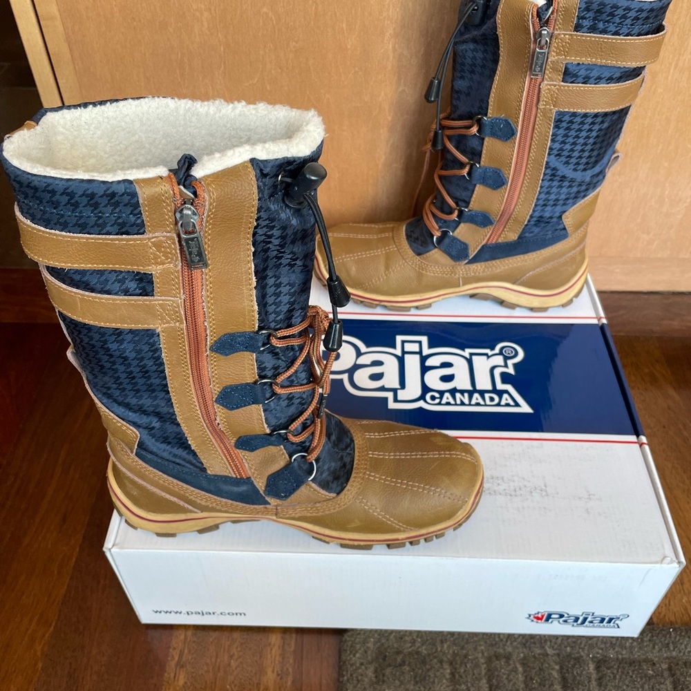 Pajar Women's Winter Boots - Cognac/ Navy
